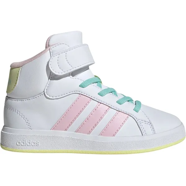 Adidas Grand Court Mid wit - roze - groen - geel