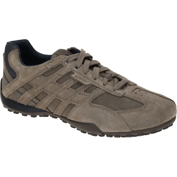 GEOX GEOX UOMO Snake A - Leren herentrainers U4507A022EK C1115 grijs