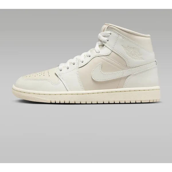 Nike Nike Air Jordan 1 Mid - Sneakers - Dames - Beige/Sail/Wit