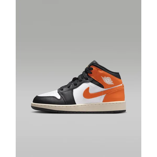 Nike Nike Air Jordan 1 Mid (GS) - Zwart/Oranje