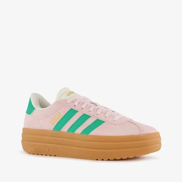 adidas adidas VL Court Bold suede dames sneakers roze groen - Uitneembare zool