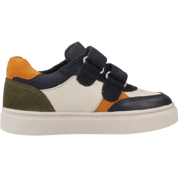 GEOX GEOX Nashik Offwhite-Blauwe Velcroschoen