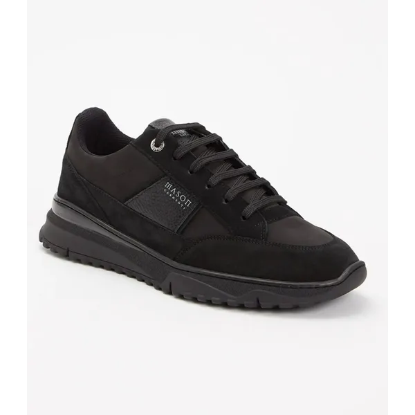 Mason Garments Mason Garments Tia Runner sneaker van suède - Zwart