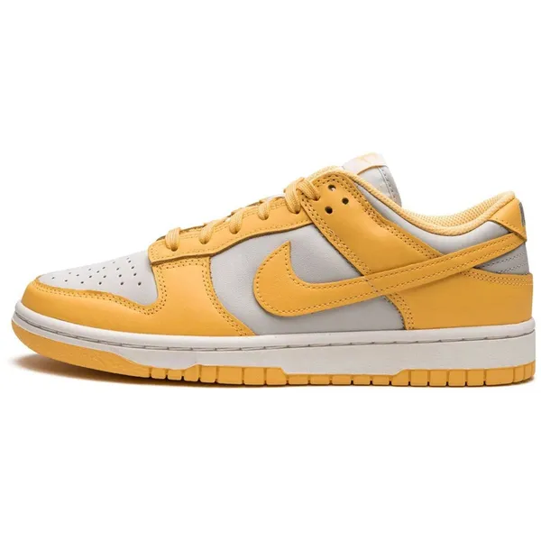 Nike Nike Dunk Low - Dames - Sneaker - Grijs/Geel - Maat 35.5 - Doos zonder deksel