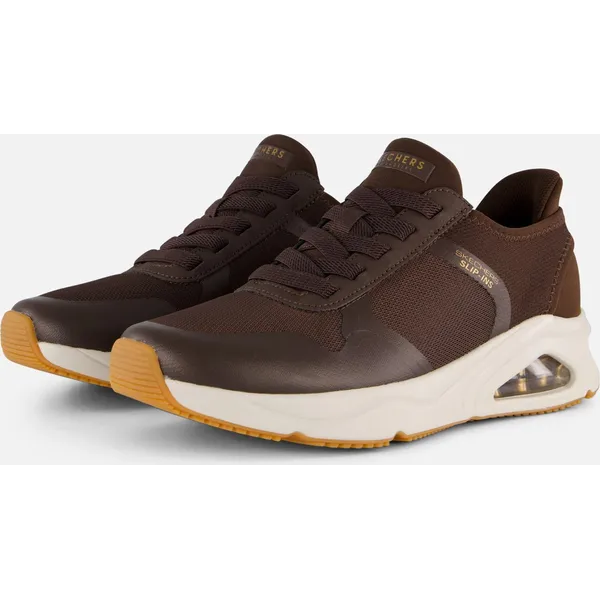 Skechers Tres-Air Uno Sneakers bruin Textiel