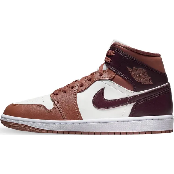 Nike Nike Air Jordan 1 Mid Wmns "Night Maroon" - Sneakers - Unisex - Maat 36.5 - Bruin/Wit — vergelijk prijzen bij 1 winkel
