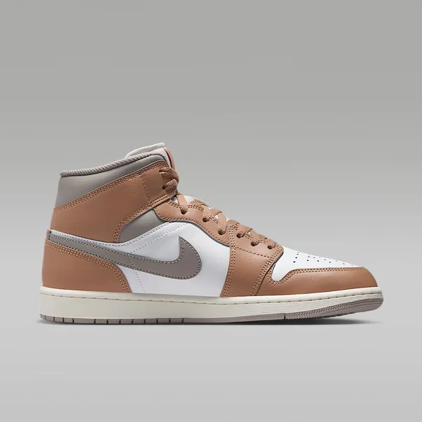 Nike Air Jordan 1 Mid Beige/Wit/Grijs, foto 2 van 4