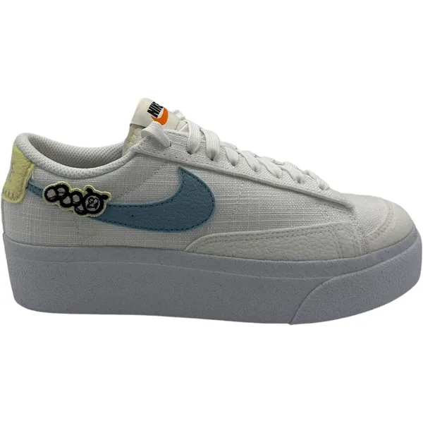 Nike Blazer Low Platform SE NN Wit/Blauw, foto 2 van 2