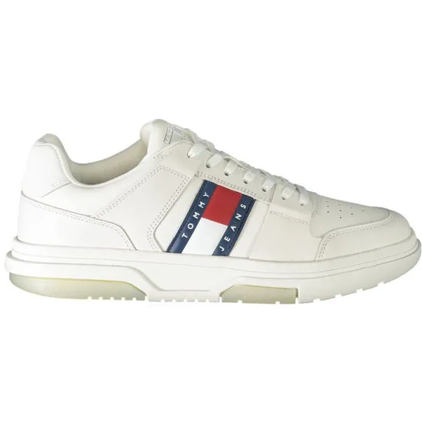 Tommy Hilfiger Tommy Hilfiger Witte Leren Heren Sneakers Met Iconisch Logo