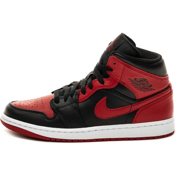 Nike Nike Air Jordan 1 Mid, Black/Gym Red-White Banned, 554724 074, EUR 40