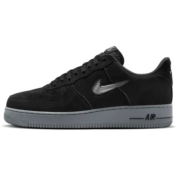 Nike Nike Air Force 1 Jewel - Maat 42 - Suède - Zwart / Grijs - Sneakers Heren