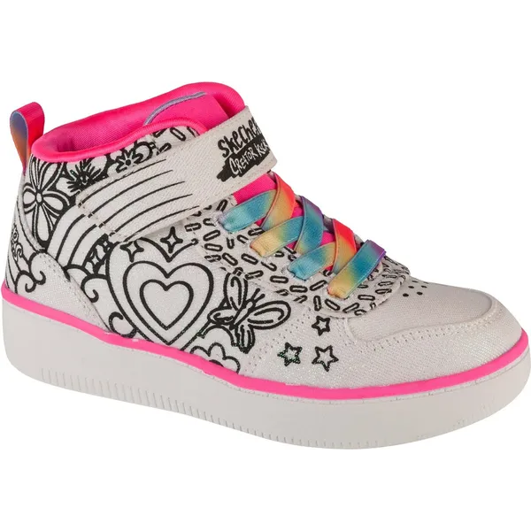 Skechers Sport Court 92 - Color Me Kicks 302213L-WMLT, voor meisje, Wit, Sneakers,Sportschoenen, maat: 31