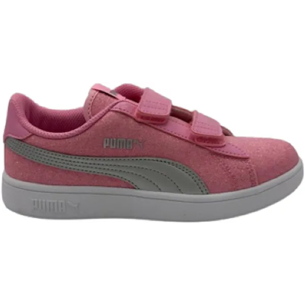 PUMA PUMA Smash V2 Glitz GlamV (PS) - Sneakers - Kinderen - Roze/Wit
