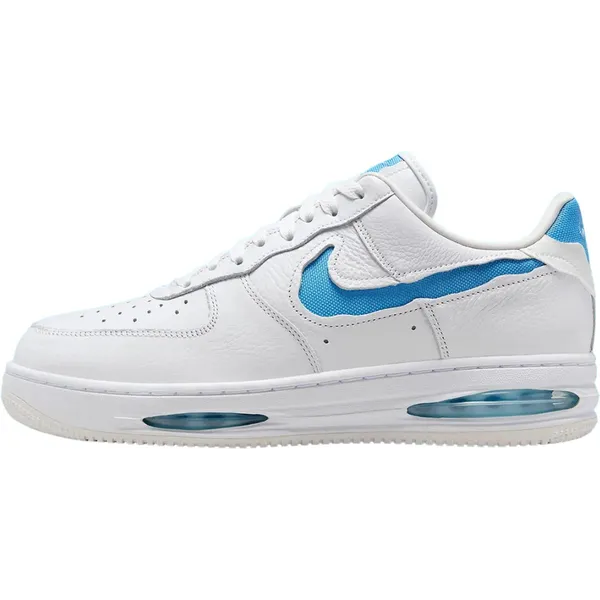 Nike Nike Air Force 1 Low Evolution - Maat 38.5 - Wit / Blauw - Sneakers Unisex - Doos Zonder Deksel