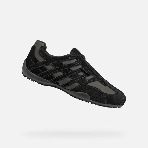 GEOX GEOX U Snake Original A heren leren sneaker slip-on U56MNB 022EK C9999 zwart