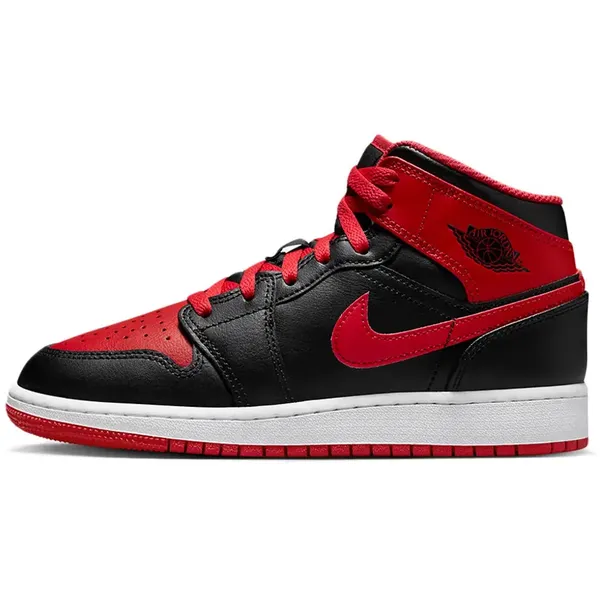 Nike Nike Air Jordan 1 Mid (GS) - Sneaker - Zwart/Rood - Maat 39 - Limited edition