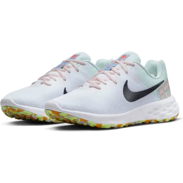 Nike Nike Revolution 6 PRM - Maat 38 - White/Smoke Grey/Multi-color - Sportschoenen Dames