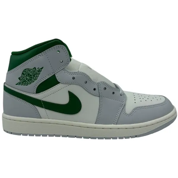 Nike Nike Jordan - 1 Mid - Sneakers - Mannen - Grijs/Wit/Groen