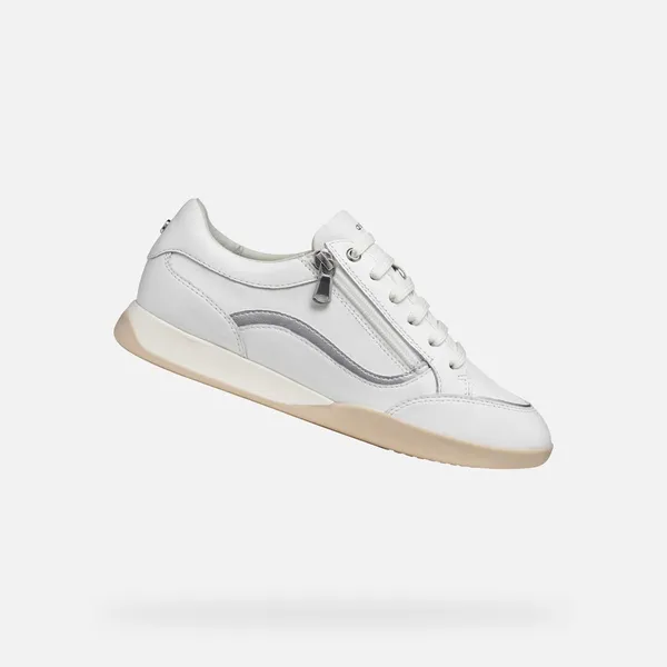 GEOX GEOX MARYEMY DAMES Sneakers - WIT/ZILVER