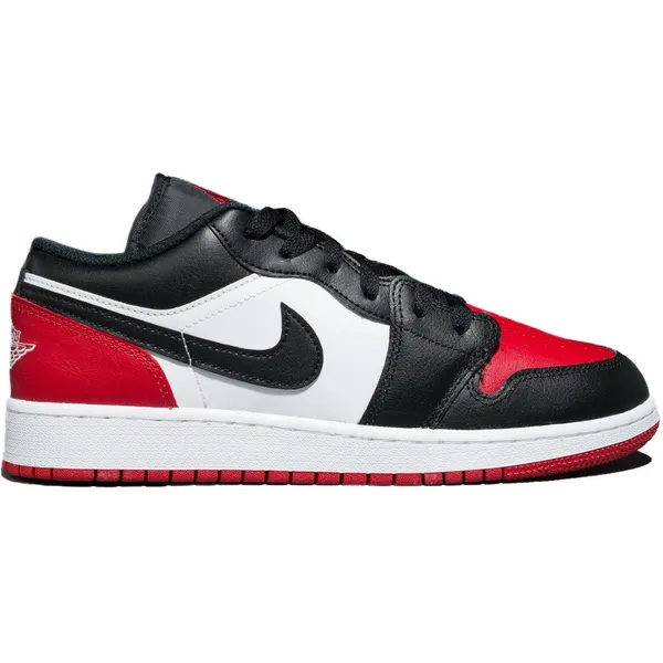 Nike Nike Air Jordan 1 Low GS 'Bred Toe' - 553560-161 - BRED Zwart Rood - Schoenen