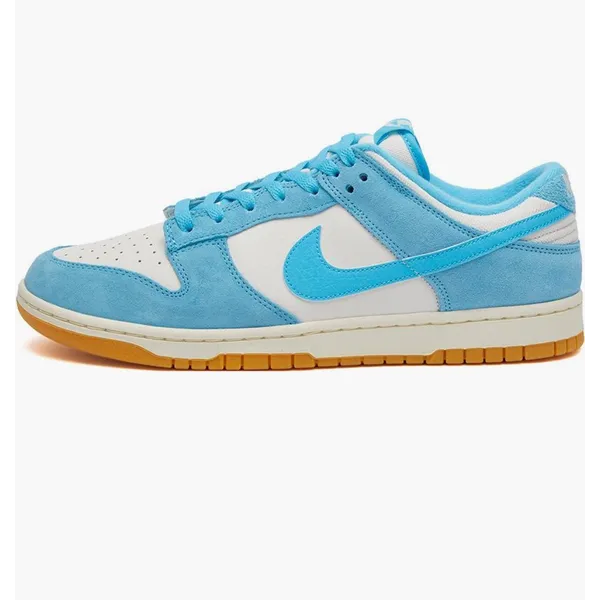 Nike Nike Dunk Low SE - Maat 45 - Blauw / Wit / Gum - Suede Sneakers Heren - Doos Zonder Deksel
