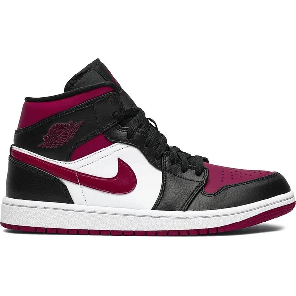 Jordan Jordan 1 Mid Black/Noble Red-whitw