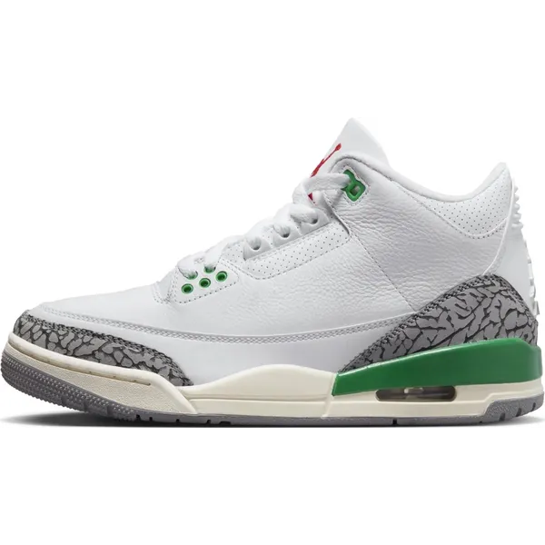 Jordan Nike Air Jordan 3 Retro - Maat 35.5 - Lucky Green / White - Sneakers Unisex - Doos Zonder Deksel