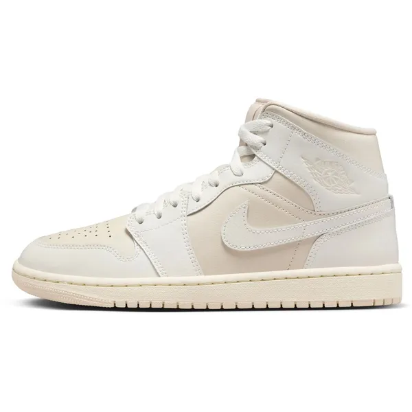 Jordan Jordan Nike Air Jordan 1 Mid - Maat 44.5 - Beige / Wit - Sneakers Unisex
