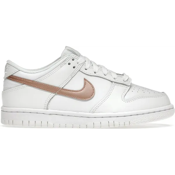 Nike Nike Dunk Low (GS) - White Pink Bronze Swoosh - Maat EU36.5 - DH9765-100 - roze - sneakers