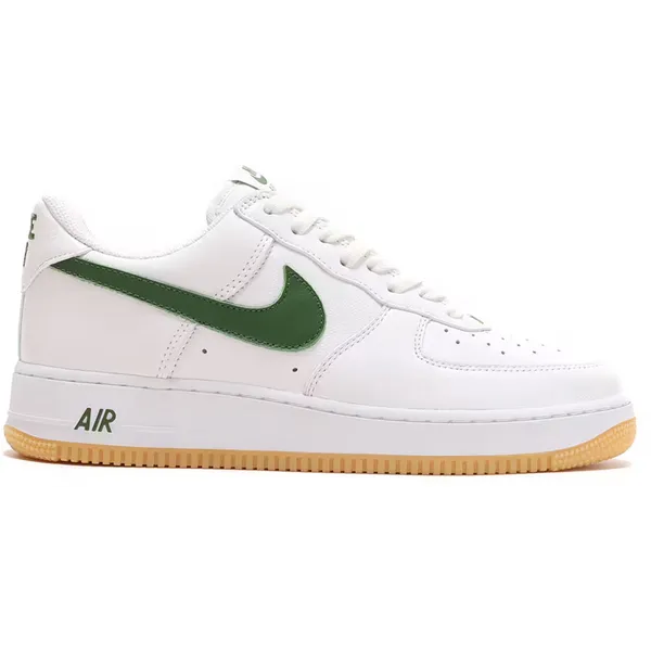 Nike Air Force 1 Low Retro QS - Maat 38 - Wit / Groen - Color Of The Month - Sneakers Unisex - Doos Zonder Deksel