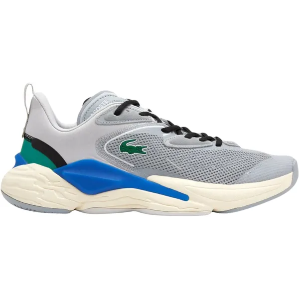Lacoste Aceshot 222 - Maat 39.5 - Grijs / Gebroken Wit / Blauw - Sneakers Unisex