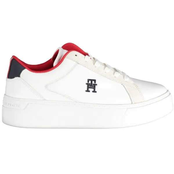 Tommy Hilfiger Tommy Hilfiger Witte Polyester Sneakers Met Contrasterende Details — vergelijk prijzen bij 1 winkel