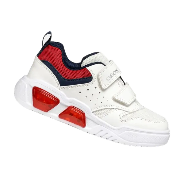 Geox Illuminus Tieners Wit/Rood, vergelijk prijzen bij 1 winkel