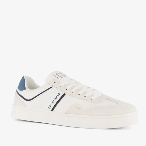 Tommy Hilfiger Tommy Hilfiger leren heren sneakers wit blauw - Uitneembare zool — vergelijk prijzen bij 1 winkel