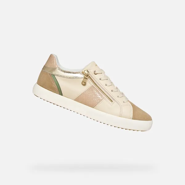 GEOX GEOX BLOMIEE DAMES Sneakers - BEIGE/MELKWIT — vergelijk prijzen bij 1 winkel