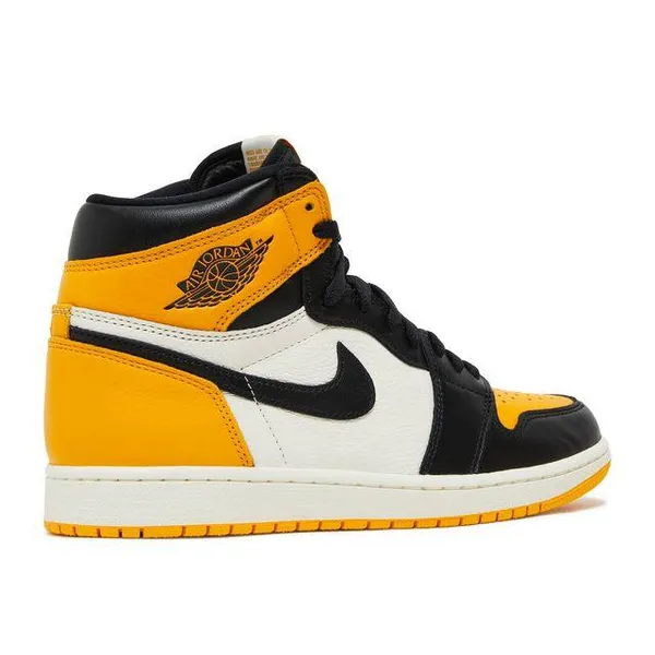 Nike Air Jordan 1 High Yellow Toe Taxi Geel, foto 3 van 4
