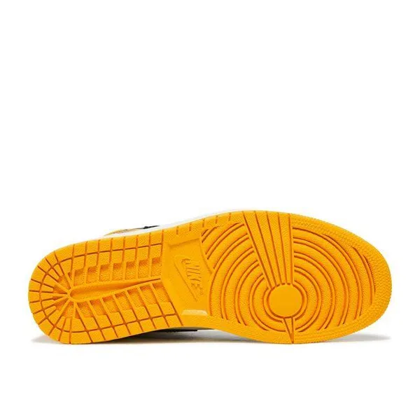 Nike Air Jordan 1 High Yellow Toe Taxi Geel, foto 4 van 4