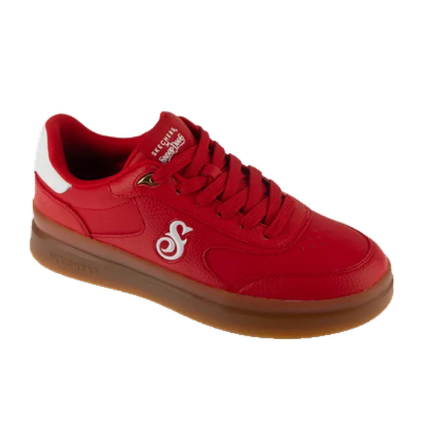 Skechers Duraleather Lace Up Snoop Cupsole Rood, vergelijk prijzen bij 1 winkel