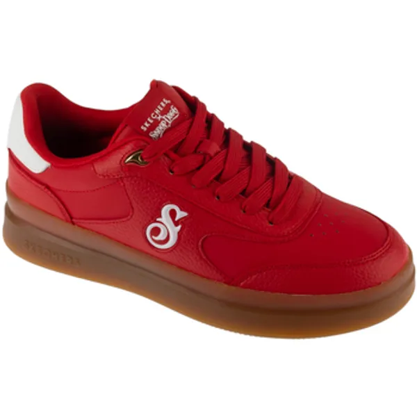 Skechers Duraleather Lace Up Snoop Cupsole Rood, foto 2 van 2
