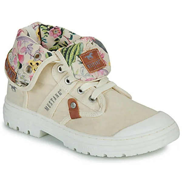 Mustang Hoge Sneakers Beige, vergelijk prijzen bij 1 winkel