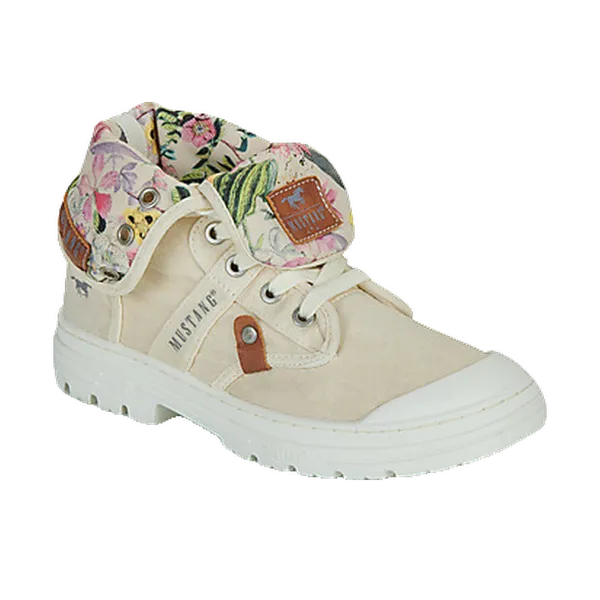 Mustang Hoge Sneakers Beige, vergelijk prijzen bij 1 winkel