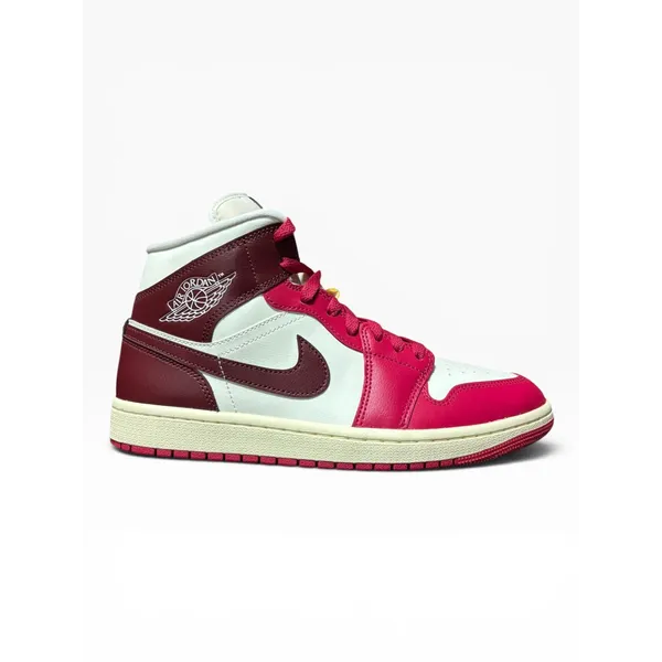 Nike Nike WMNS Nike Air Jordan 1 Mid - Vrouwen - Sneakers - Rood / Wit / Bordeaux — vergelijk prijzen bij 1 winkel