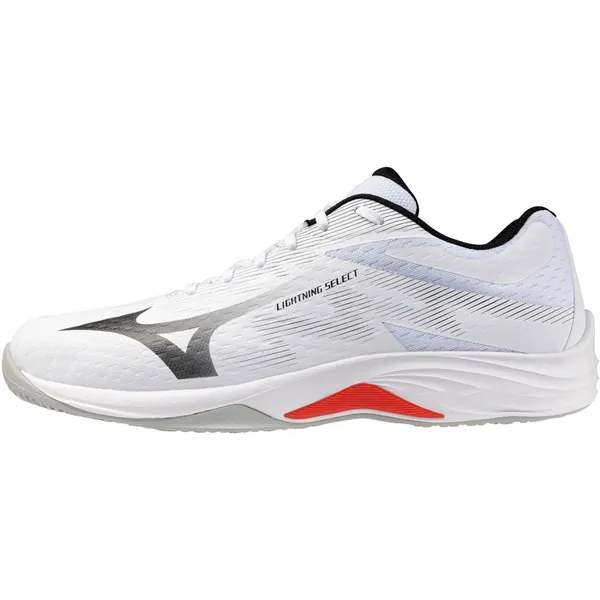 Mizuno Lightning Select Volleybalschoen White Black Fiery Red, foto 2 van 2