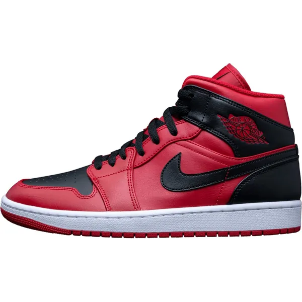 Nike Air Jordan 1 Mid BRED Zwart Rood