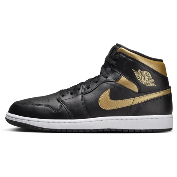 Jordan Jordan Nike Air Jordan 1 Mid - Maat 42 - Zwart / Goud - Sneakers Unisex - Doos Zonder Deksel — vergelijk prijzen bij 1 winkel