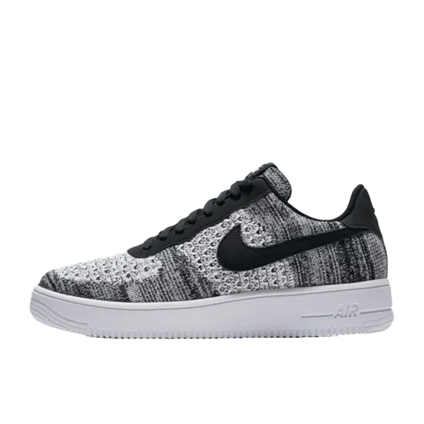 Nike Air Force 1 Low Flyknit 2.0 Black Pure Platinum Zwart/Grijs/Wit, vergelijk prijzen bij 1 winkel