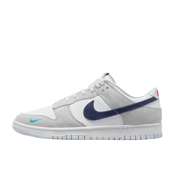 Nike Dunk Low White Grey Navy Aqua Mini Swoosh, vergelijk prijzen bij 1 winkel