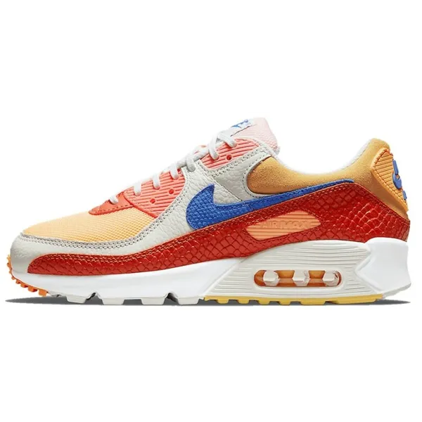 Nike Air Max 90 Bruin, Geel. Blauw, Oranje