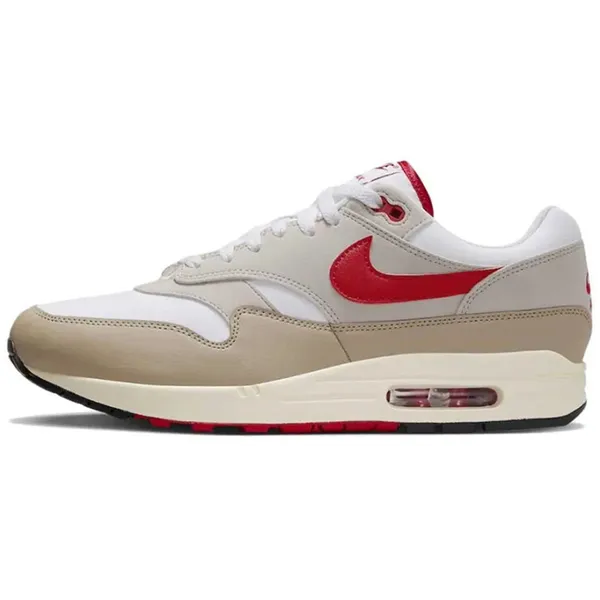 Nike Air Max 1 White/ niversity red-cream-limestone