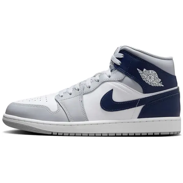 Jordan Air Jordan 1 Mid Grijs/Wit/Blauw